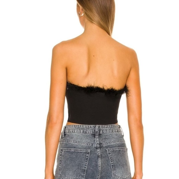 NWT superdown Olivia Strapless Top in Black - Picture 7 of 7
